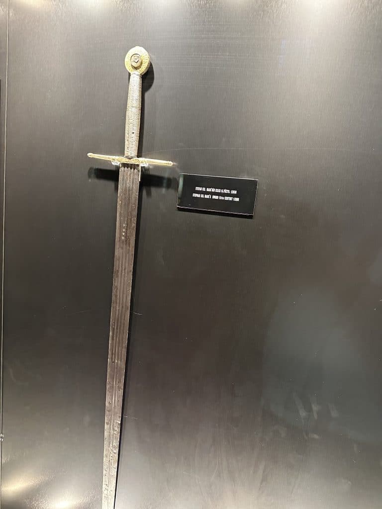 The sword of Stephen the Great displayed in the Topkapi palace in Istanbul